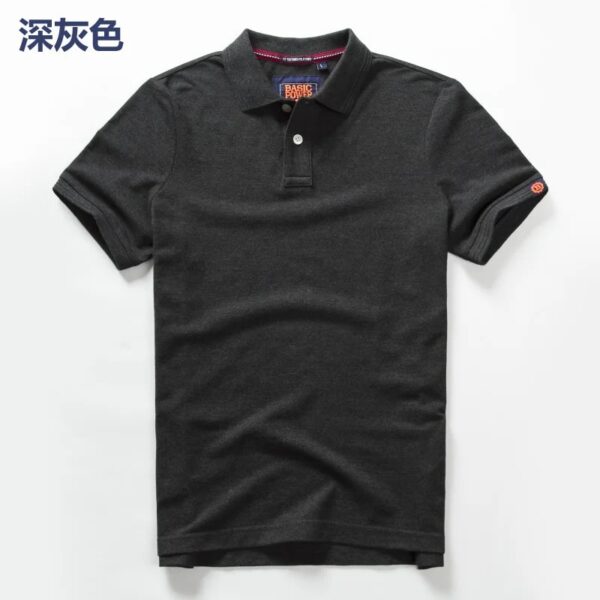 Summer Mens Polo shirts Cotton Shirts Short Sleeve - Image 3