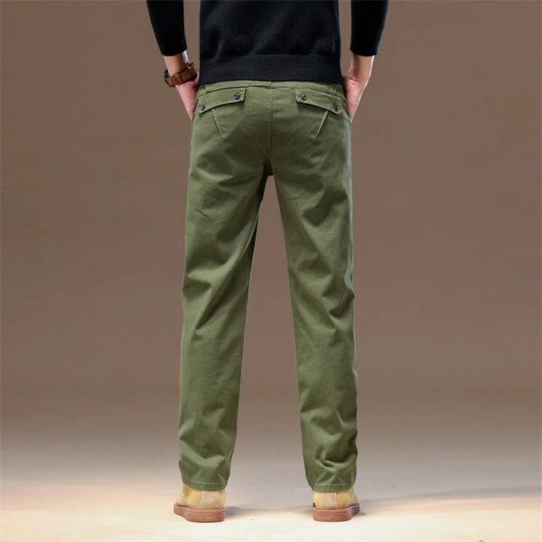 2024 Men's Pure Cotton Slim Straight Casual Pants – Stylish & Versatile Autumn Trousers - Image 2