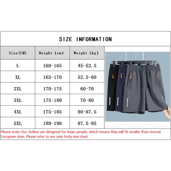 Men’s Summer Ultra-Thin Ice Silk Beach Shorts – Quick-Dry, Lightweight & Breathable Gym Sport Shorts - Image 2