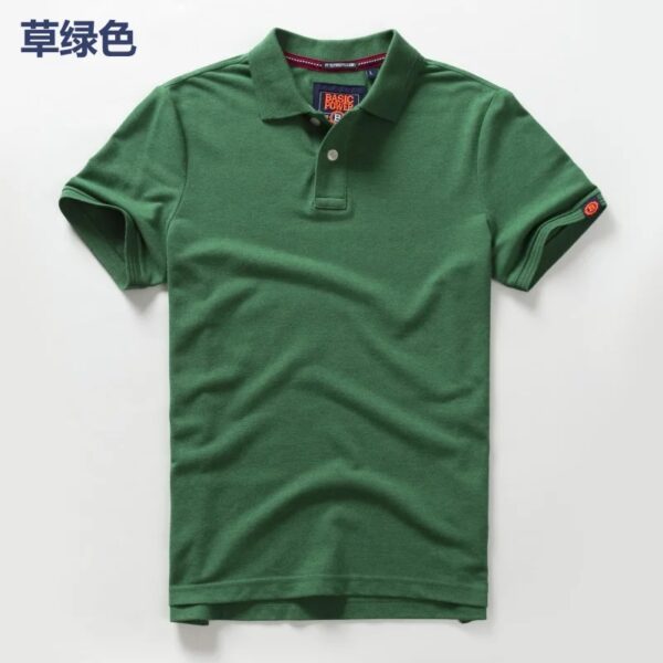 Summer Mens Polo shirts Cotton Shirts Short Sleeve - Image 5