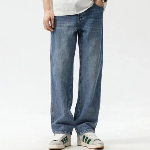 New Mens Baggy Jeans High-quality Street Youth Retro Fashion Pants Male - Image 3