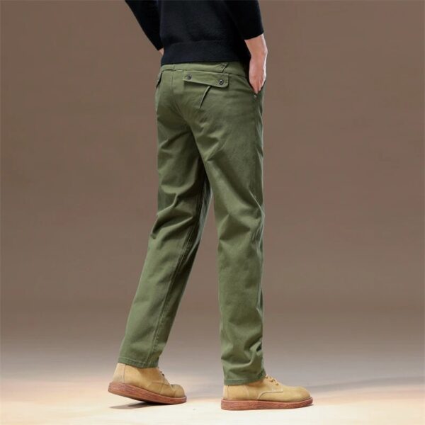 2024 Men's Pure Cotton Slim Straight Casual Pants – Stylish & Versatile Autumn Trousers - Image 3