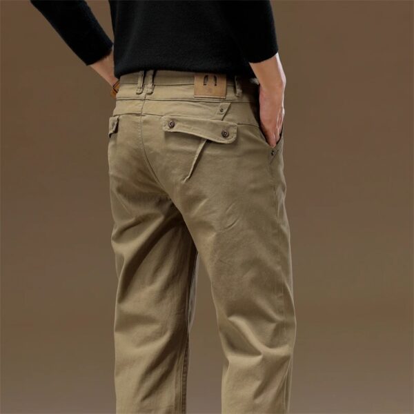 2024 Men's Pure Cotton Slim Straight Casual Pants – Stylish & Versatile Autumn Trousers - Image 4