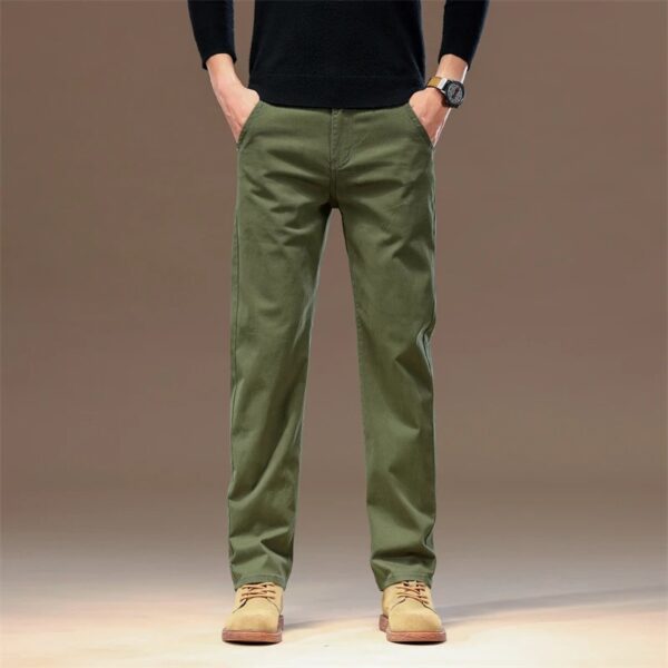 2024 Men's Pure Cotton Slim Straight Casual Pants – Stylish & Versatile Autumn Trousers