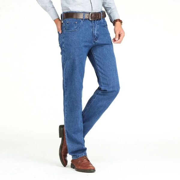 New Arrival Men's Loose Straight Jeans – Business Casual Cotton Denim Pants