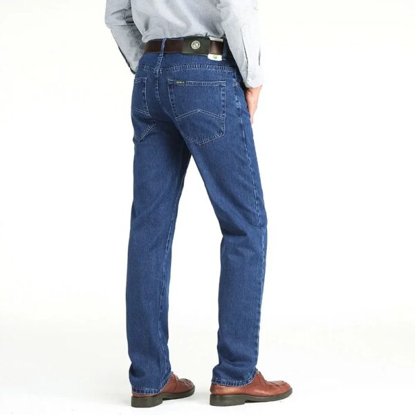 New Arrival Men's Loose Straight Jeans – Business Casual Cotton Denim Pants - Image 4