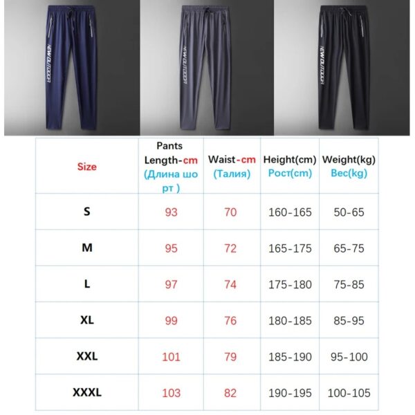 Men's Training Sweatpants – Summer Ice Silk Quick-Dry Sport Pants - Image 6