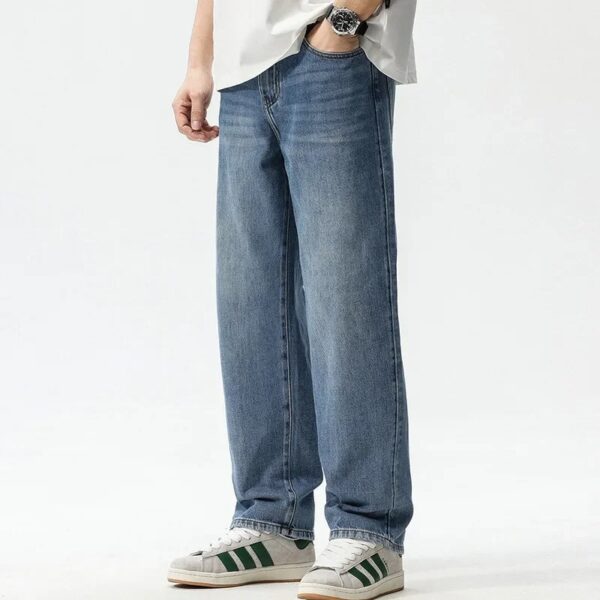 New Mens Baggy Jeans High-quality Street Youth Retro Fashion Pants Male